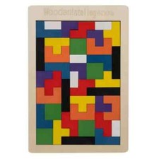 Holzpuzzle teile mit rahmen - holzpuzzle,