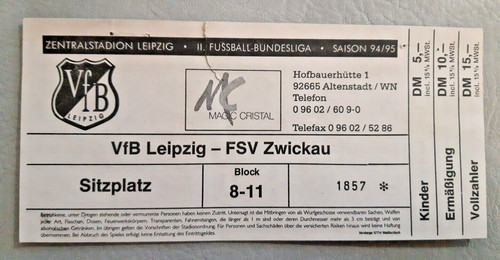 Ticket vfb leipzig fsv zwickau - ticket,