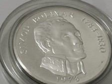 Sterlingsilber 925 Münze 1973 *Panama-Simon Bolivar 1783-1830* fine Proof finish