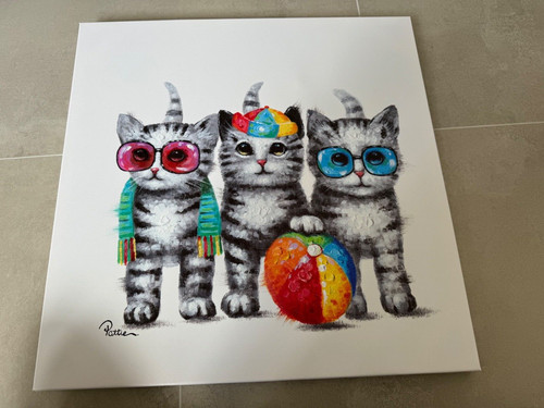 Bild leinwand katzen bunt - katzen,
