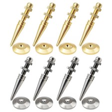 4pcs M8x75 Copper Speaker Spike Isolation Feed Stand Foot Speaker Cone Base Pads
