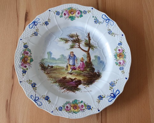 Keramik fayence teller platte - keramik,
