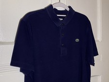 🐊 Lacoste Sport Poloshirt L navy blau Baumwolle Logo Kurzarm Herren