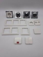 Berker Modul 2 polarweiß weiß Rahmen Wippe Steckdose Abdeckung Schalter Taster