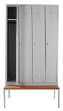 Garderobenschrank Kleiderspind Stahlspind Metallspind mit Sitzbank Spind Spint