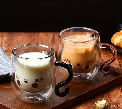 Kaffe tassen mit - kaffe, katzenmotiv