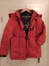 DOWN FKOW  Herren Jacke orange Daunen Funktions-Winterjacke Gr. 4XL Kapuze warm