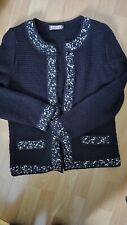 strickjacke 42 Astra Schwarz Schulterposter Vintage Jacke