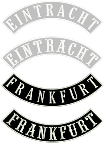 Rückenaufnäher bogen unten - rückenaufnäher,