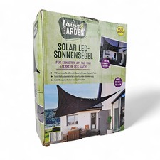 Solar LED Sonnensegel Dreieck 3x3x3m Sonnenschutz Terrasse Garten Outdoor