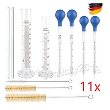 11 Stück Glas Pipette Glas Meßzylinder Set, Glas Transfer Pipette Dropper