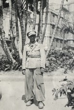 PK Portrait Foto LW Luftwaffe Tropen Schirmmütze Hermann Meier Mütze Neapel 2.WK