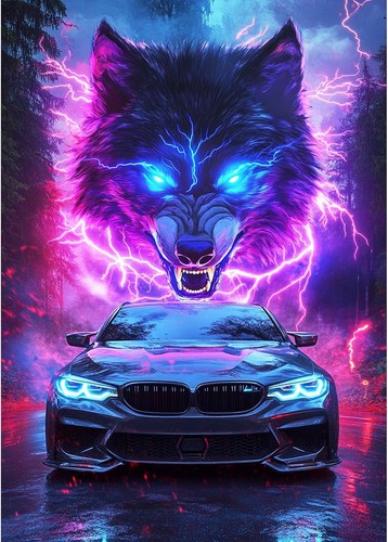Wolf diamant painting bilder - wolf,