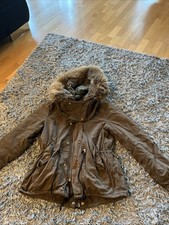 Winterjacke Parka Gr. M, 38 Fellbesatz khaki
