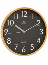 26cm Quarz Funk-Uhr Schwarz