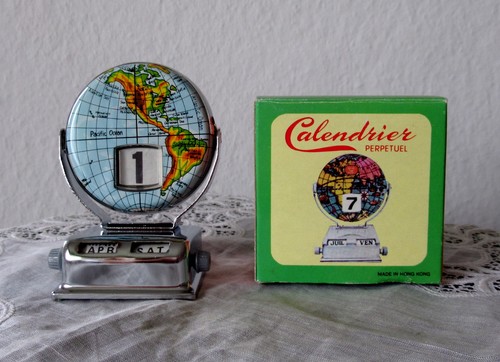 Alter tischkalender globus - -,