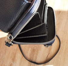 Tasche Damen Vera Pelle mit Riemen (dunkelblau) neu