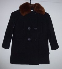 Zara Girls Mantel Jacke Gr. 128 abnehmbarer Kragen aus Kunstpelz Plüsch Futter