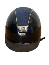 Top Zustand! Samhieldhelm(Gr.S)Shadow Glossy Blau /Crystal Fabric Swarovski Blue
