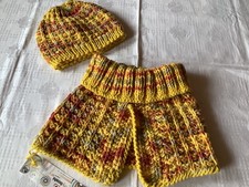 Set: Strickmütze Loop gelb