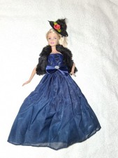 Barbie Kleid Blau Set 3tlg