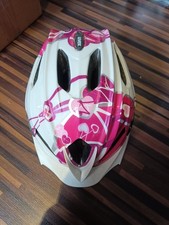 Kinder Fahrradhelm UVEX Gr. 50-55 Weiß/Rot Blumenmuster - sehr guter Zustand 