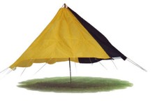 Deko-Fallschirm  / Sonnensegel ca.8m Durchmesser Farbe gelb-schwarz