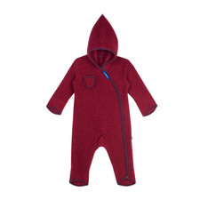 FINKID Overall Wollfleece PUKU WOOL Beet Red Eggplant Gr. 70 80