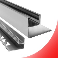 Glas-Fliesenprofil Edelstahl