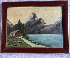 Dachbodenfund J. Leisten M antikes Ölgemälde Ölbild Originalrahmen