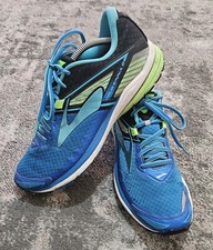 Brooks Ravenna 8 DNA Herren Gym Laufschuhe Turnschuhe Grün Blau - Größe UK 9,5