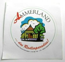 Souvenir-Aufkleber Ammerland Radlerparadies Westerstede Geest Niedersachsen 80er