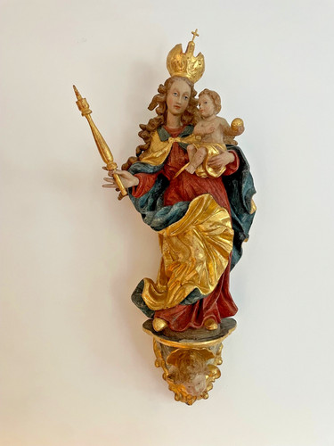 Madonna mit kind geschnitzt - madonna,