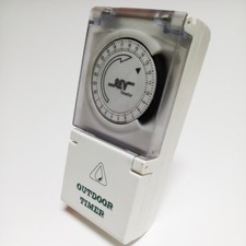 Zeitschaltuhr Außen Timer mechanisch Schukodose Zeitschalter Zeitschaltung IP44