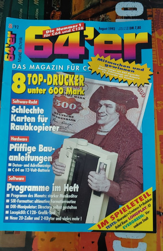 64er 92 august - (64´er), 08/92