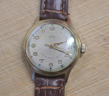 Uhtra Vintage Armbanduhr Uhr mechanisch Handaufzug 18 Jewels HB Werk