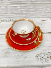 Volkstedt Porzellan Gedeck Sammeltasse Rot/Gold Vintage