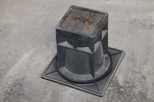 Straßenkappe für Gas Schieberkappe DIN3581 Kunststoff + Guss Schacht Deckel