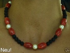 Korallen rote Kette Collier