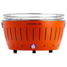 LotusGrill XL Mandarinenorange G435 der raucharme Holzkohlegrill/Tischgrill USB