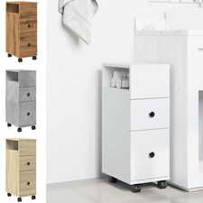 Badschrank Schmal mit Rollen