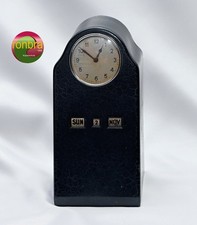 Alter dänischer Spartopf Spardose mit Kalender und Uhr aus Metall ca. 19cm