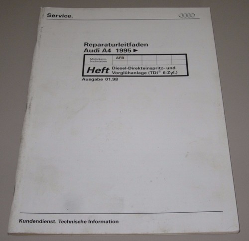Werkstatthandbuch audi typ - werkstatthandbuch,