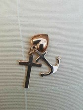 Anhänger 925ér Silber rose´ vergoldet "Glaube-Liebe-Hoffnung" Anker Kreuz  Herz