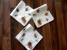 3er Pack Frauen Stoff Taschentücher Blume Damentaschentücher  Neu