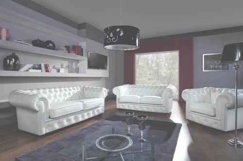 Echtleder chesterfield ecksofa - echtleder,