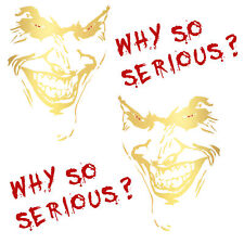 2x Joker Aufkleber Gold