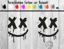 2x Aufkleber Gesicht Fun Auto Sticker Tuning JDM Decal  car boot lkw Bike Lachen