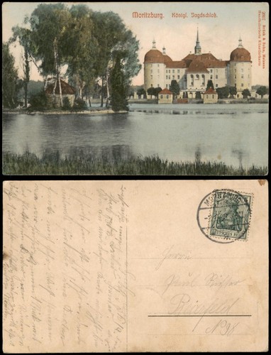 Ansichtskarte moritzburg see - ansichtskarte,