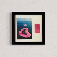 Christo - „The Surrounded Islands“ Offsetdruck mit original Stofffetzen